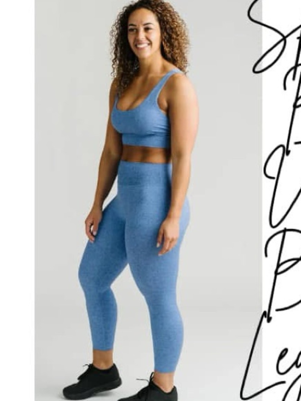 ZYIA Speckled Vivant Sports Bra in Blue